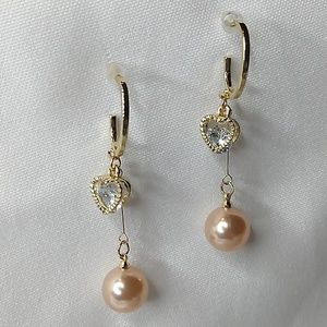 Drop dangle half loop stud